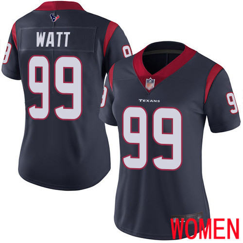 Houston Texans Limited Navy Blue Women J J  Watt Home Jersey NFL Football #99 Vapor Untouchable->houston texans->NFL Jersey